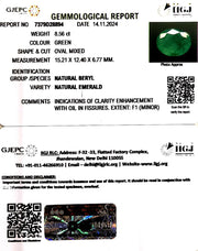 8.56/CT Natural Panna Stone with Govt. Lab Certificate-8991